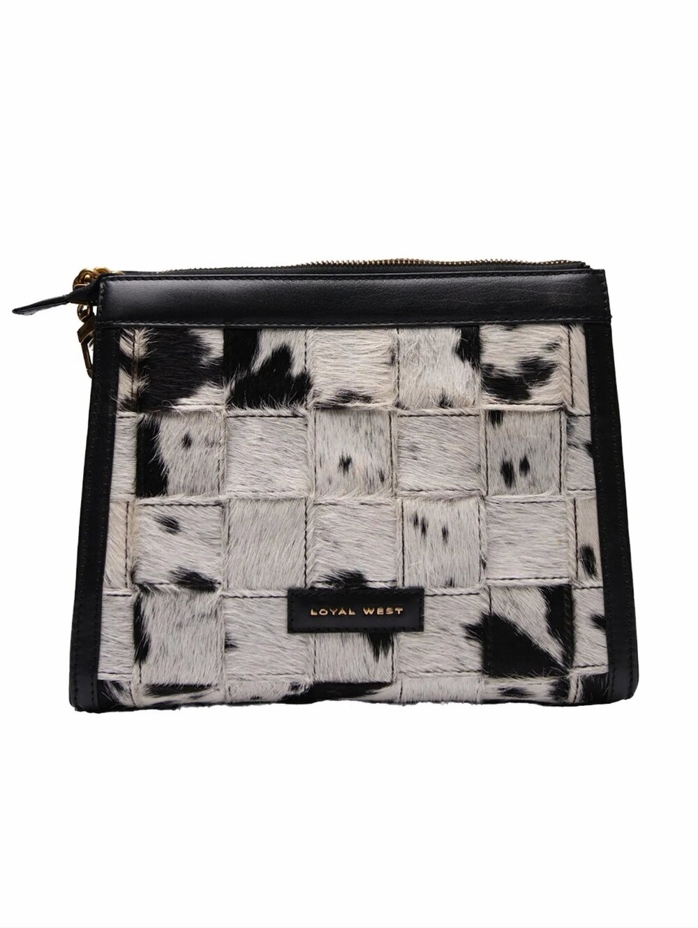 Loyal West x Myra Bag SCRAPPY MEDIUM CHAIN BAG IN COWHIDE AND BLACK CALFSKIN